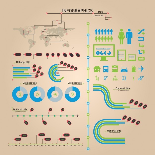 Coloured infographic template