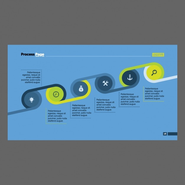 Free Vector coloured infographic template