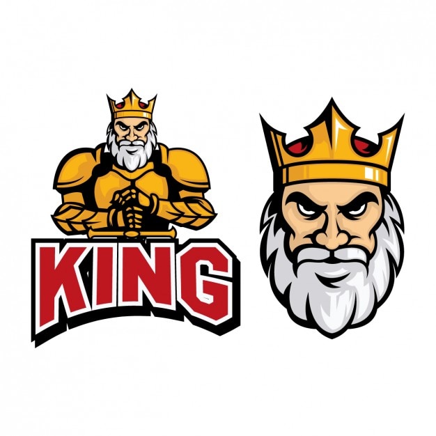 Free Vector coloured king logo design