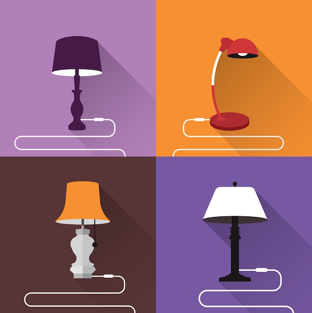 Coloured lamps collection