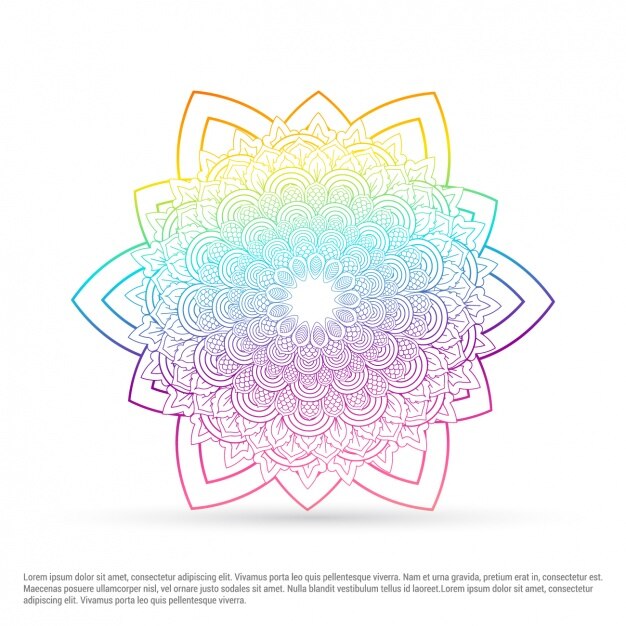 Coloured mandala background