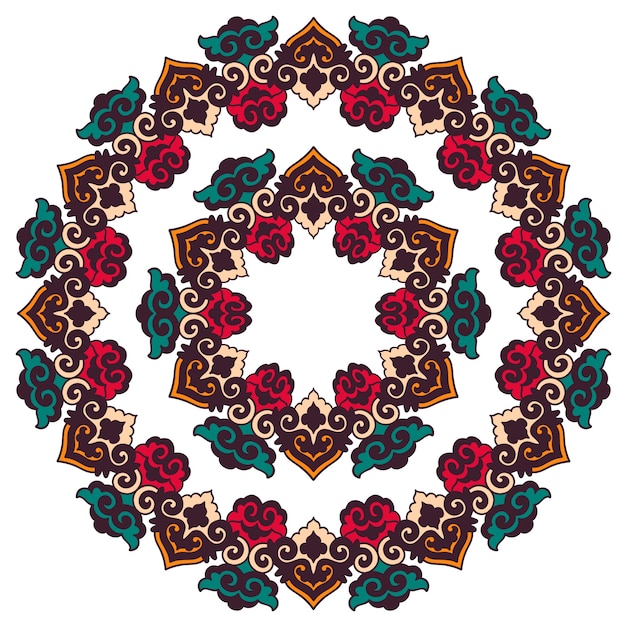 Coloured mandala design