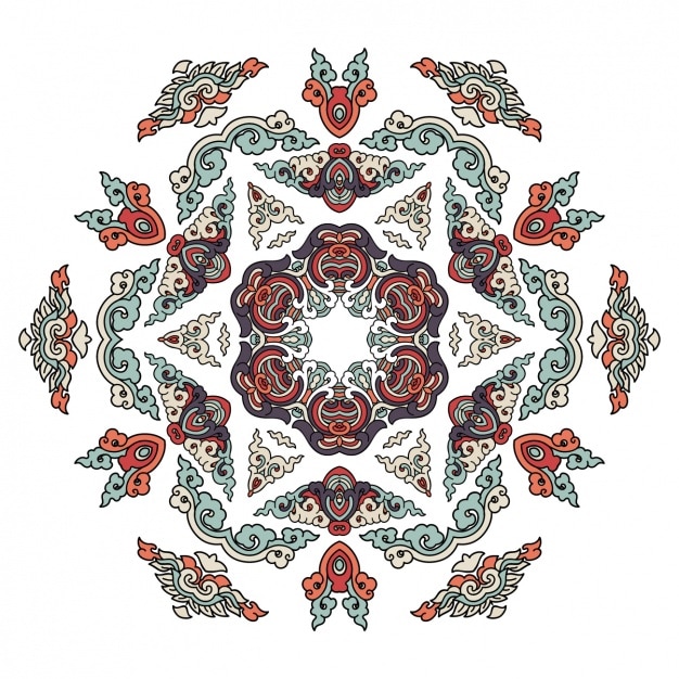 Free Vector coloured mandala design