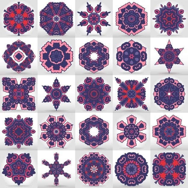 Coloured mandalas collection