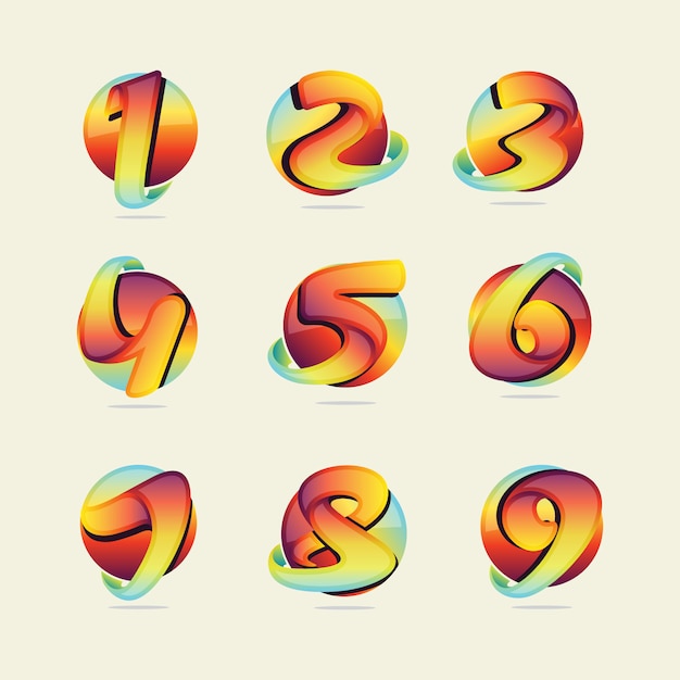 Coloured numbers collection