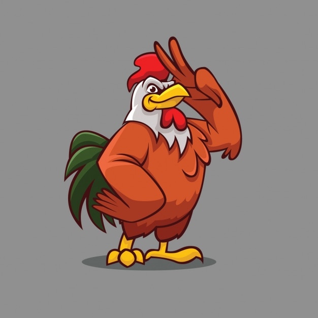 Free Vector coloured rooster design