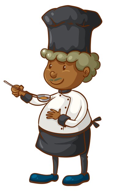 A coloured sketch of a chef