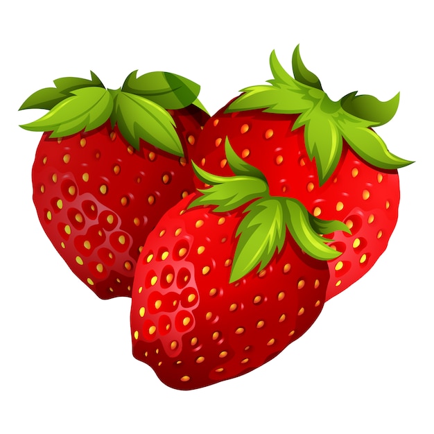 Coloured strawberries design