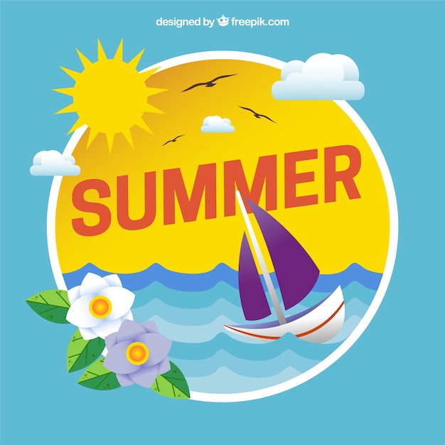 Free Vector coloured summer background