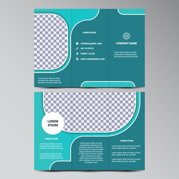 Coloured trifold design