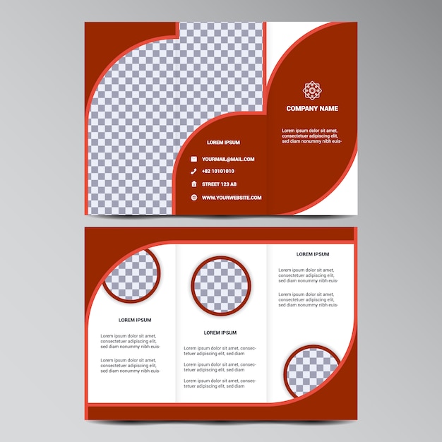 Coloured trifold design