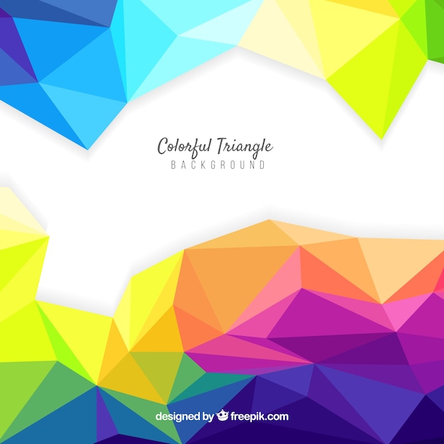 Colourful abstract background with triangles