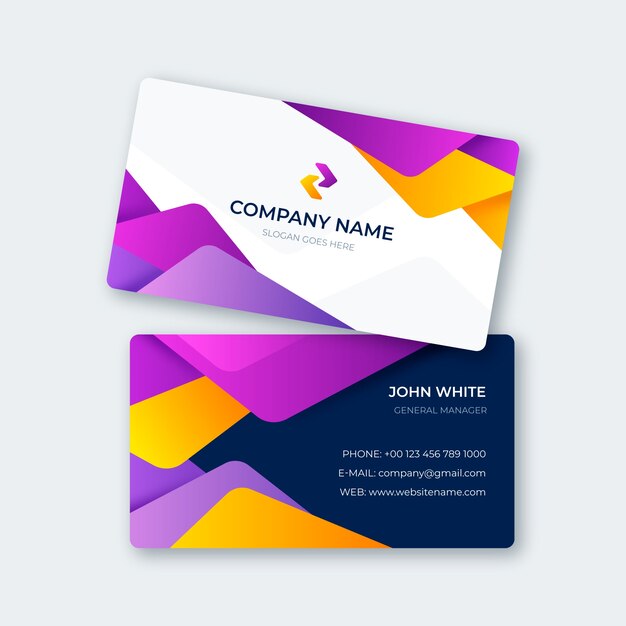 Colourful abstract business card template