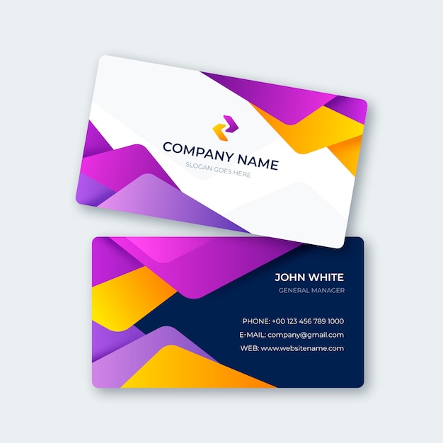 Colourful abstract business card template