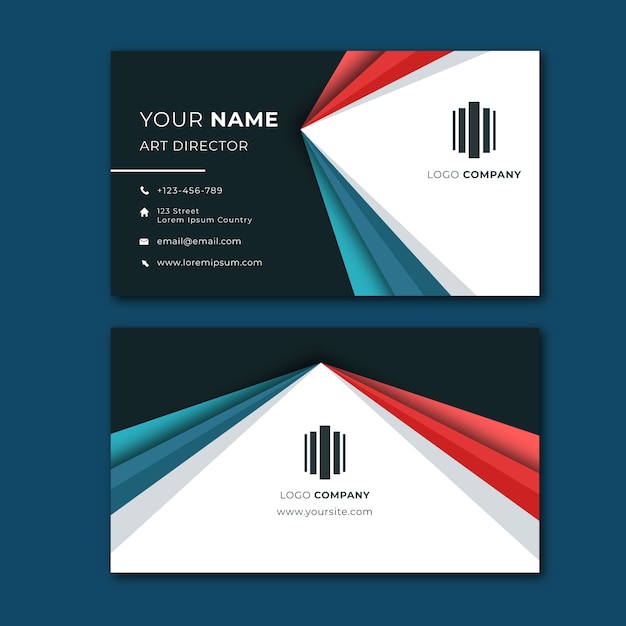 Colourful abstract business card