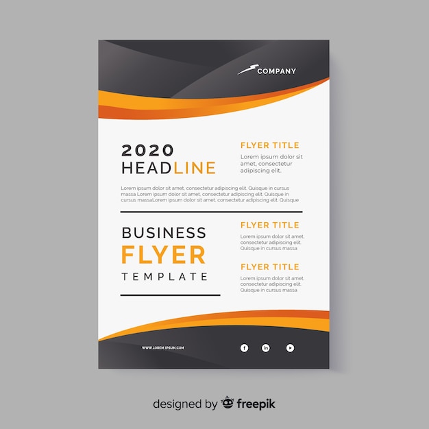 Colourful abstract business flyer template