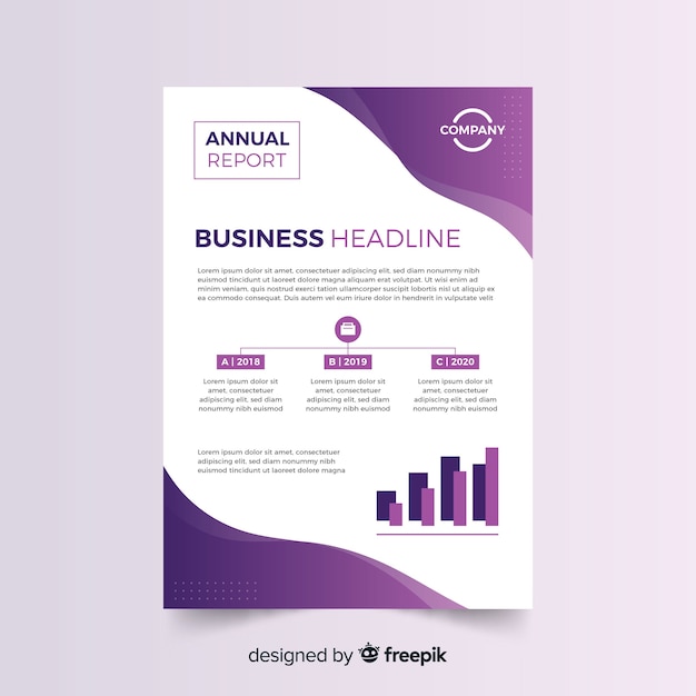 Colourful abstract business flyer template