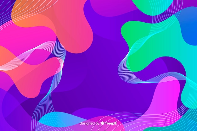 Colourful abstract shadows liquid background