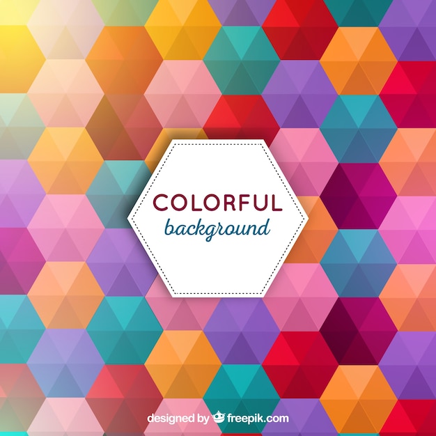 Free Vector colourful background with hexagons