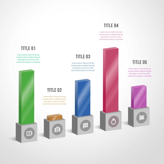 Colourful bars infographic