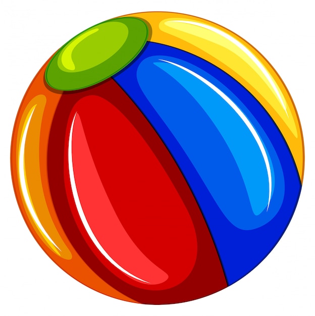 Free Vector a colourful beach ball on white background