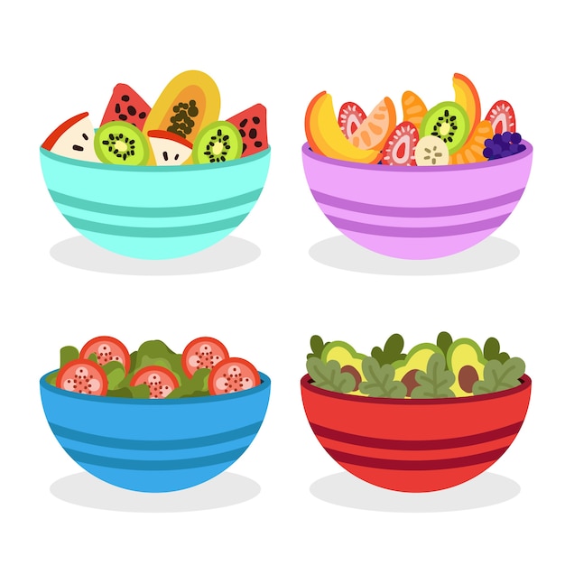 Colourful bowl filled with fruit salad