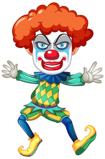 Colourful clown cartoon character