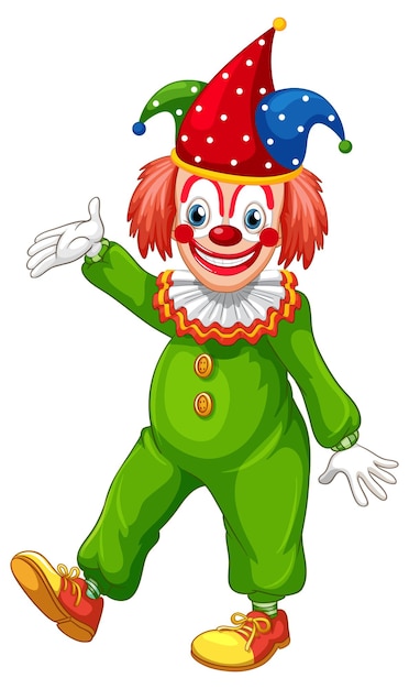 Colourful clown cartoon character