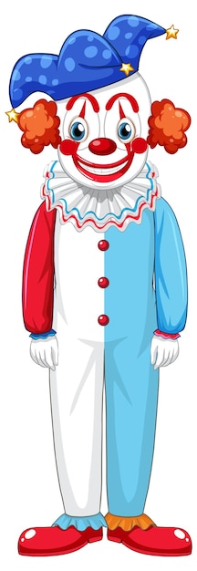 Free Vector colourful clown cartoon character