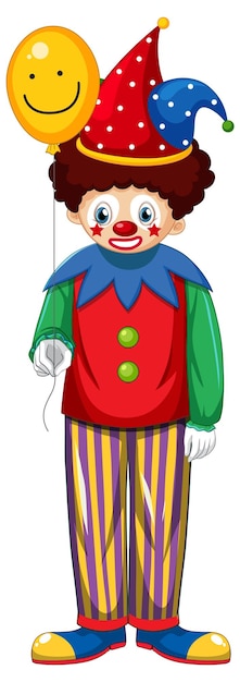 Colourful clown cartoon character