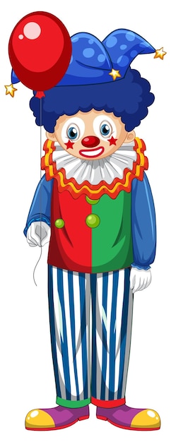 Colourful clown cartoon character