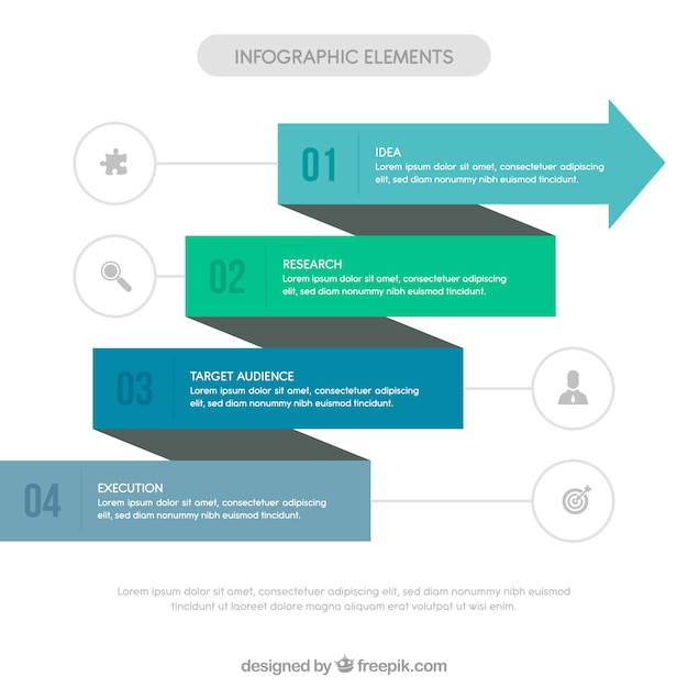 Colourful collection of infographic elements