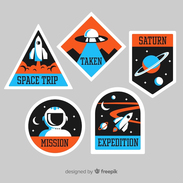 Colourful collection of space stickers