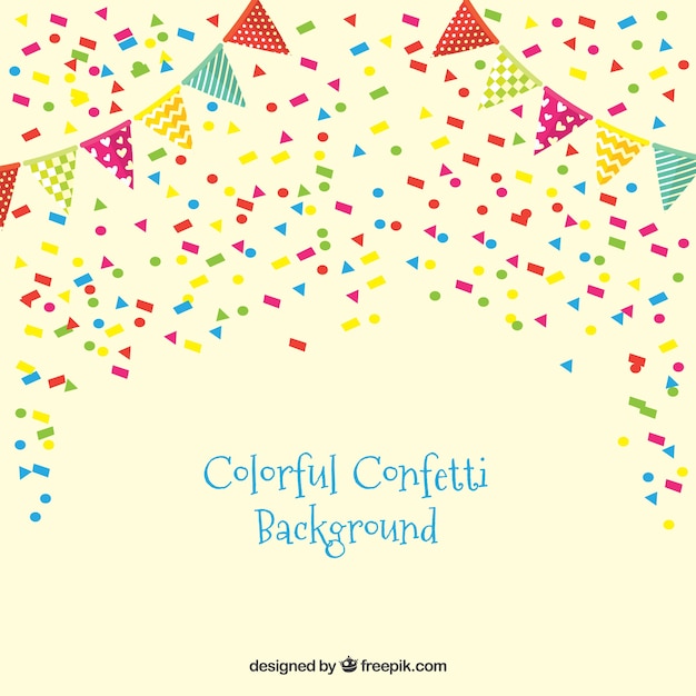 Colourful confetti background