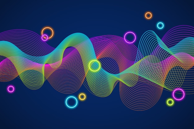 Free Vector colourful equalizer wave background