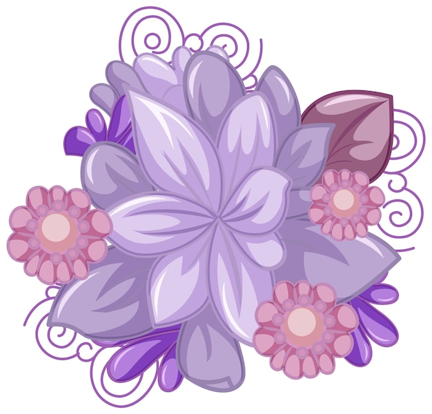 Free Vector colourful flower cartoon for summer decoration