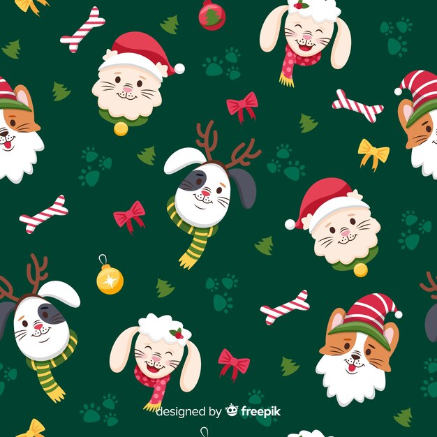 Colourful funny christmas pattern