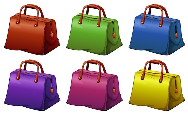 Free Vector colourful handbags