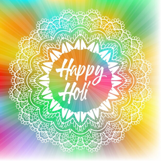 Free vector colourful holi festival background