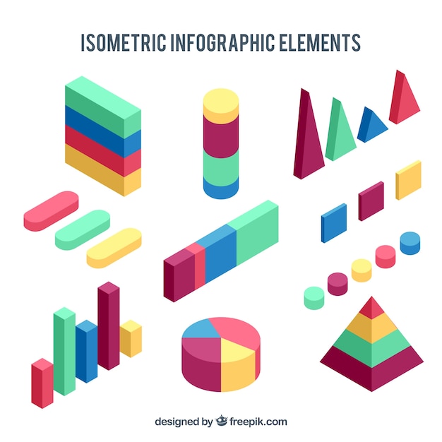 Colourful isometriс infographic elements