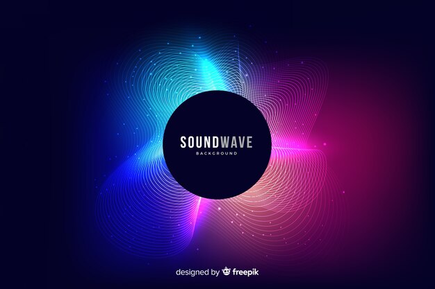 Colourful light waves background