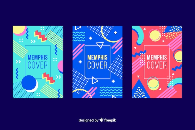 Colourful memphis covers collection