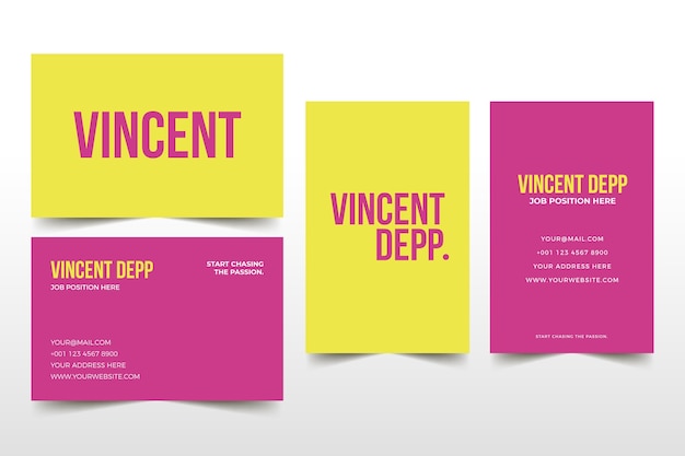 Colourful minimal business card template