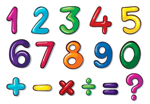 Colourful numbers and mathematical operations