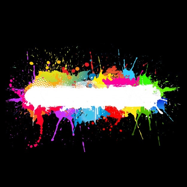 Colourful paint splats background