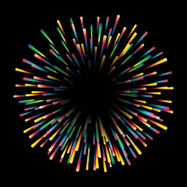 Colourful starburst design