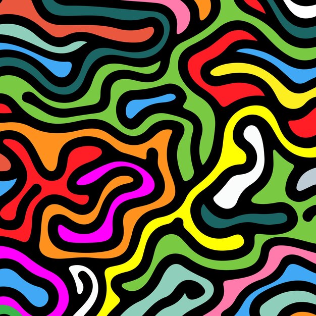 Colourful swirl style pattern design background