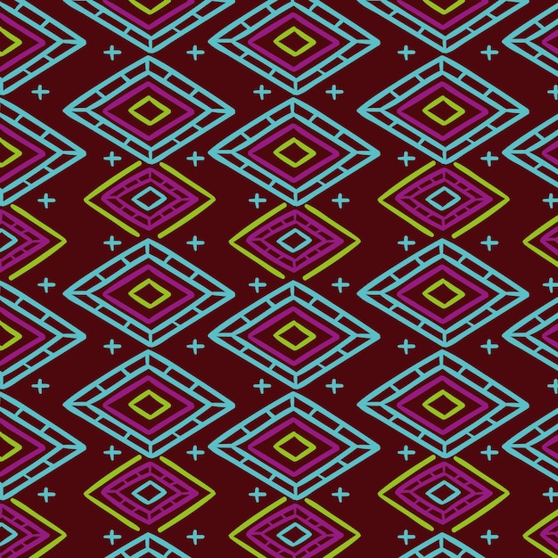 Free vector colourful traditional songket pattern