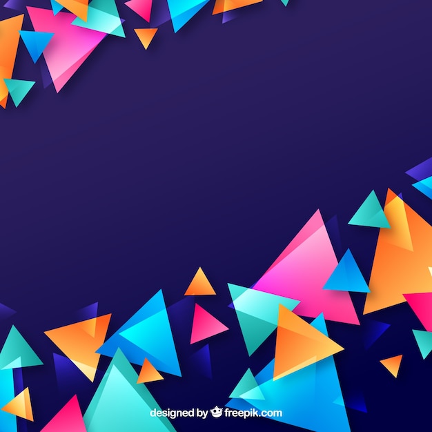 Colourful triangle background