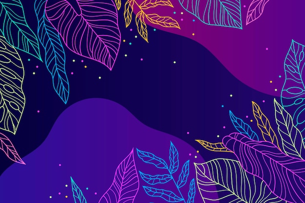 Colourful tropical wallpaper with empty space